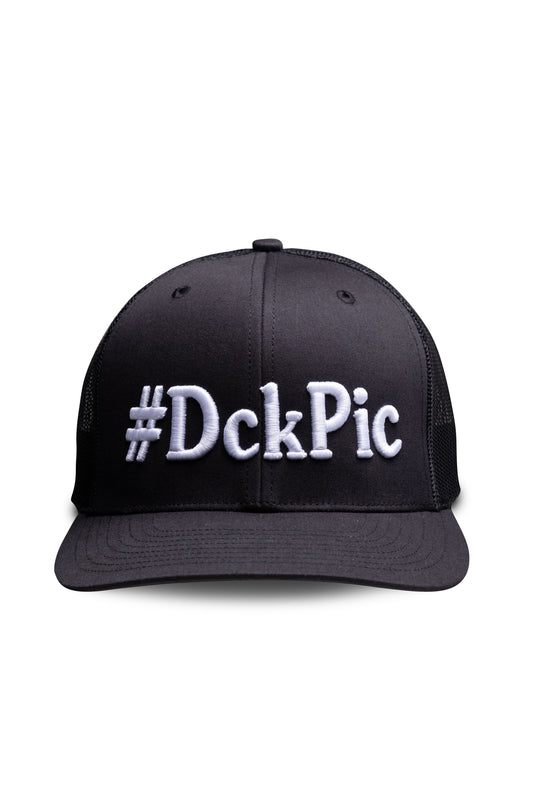 #DckPic Trucker Hat Black with White Font