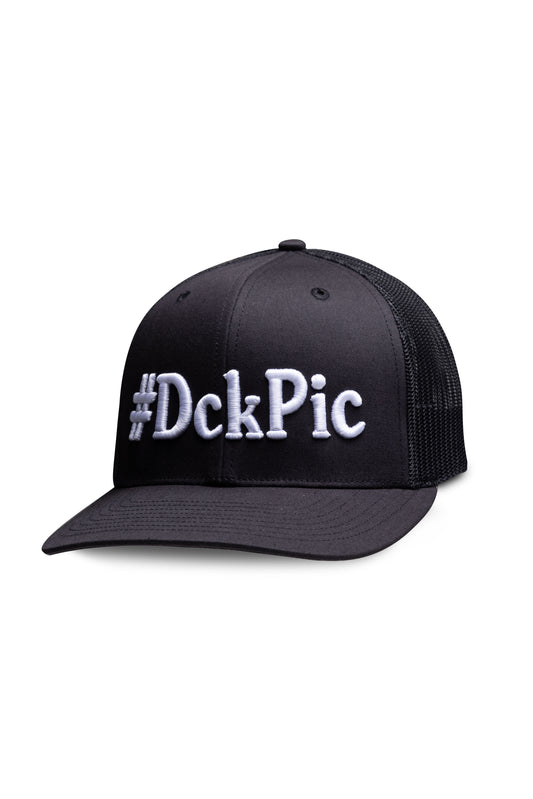 #DckPic Trucker Hat Black with White Font